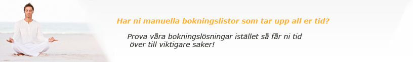 Har ni manuella listor som tar upp all er tid? Prova våra bokningssystem så får ni tid över till annat!